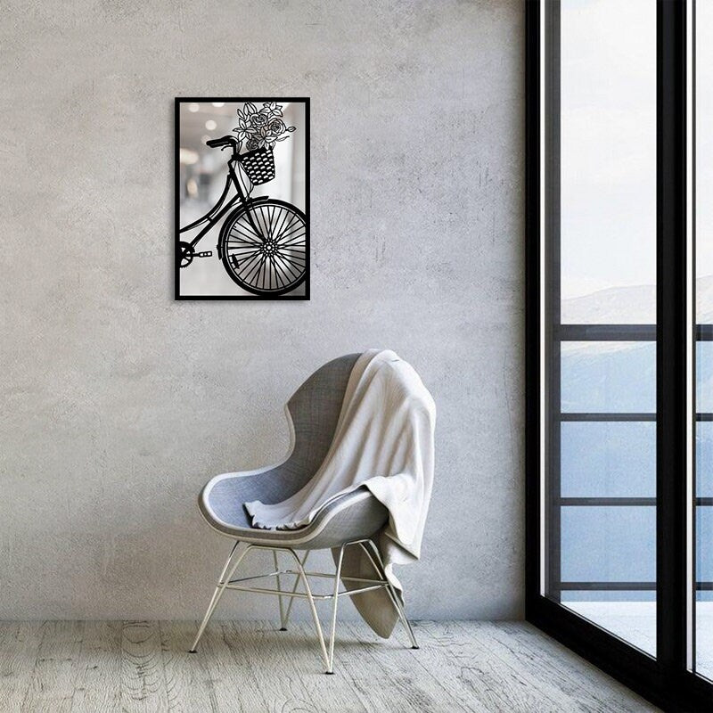 Summer Bicycle Metal Wall Painting Merror