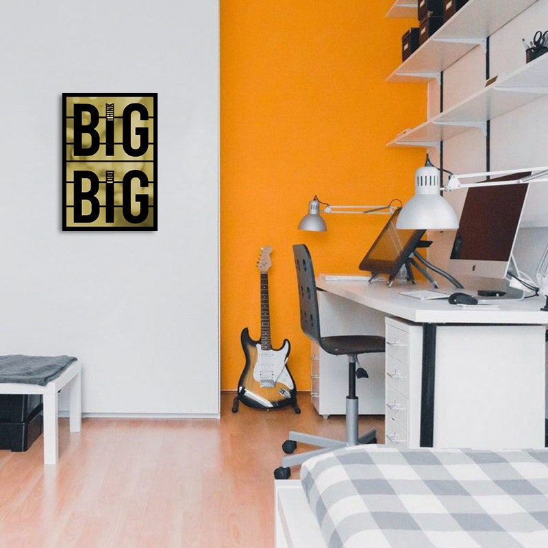 Think Big Do Big Merror Metal Wall Painting