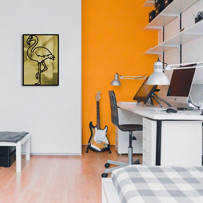 Flamingo Merror Metal Painting