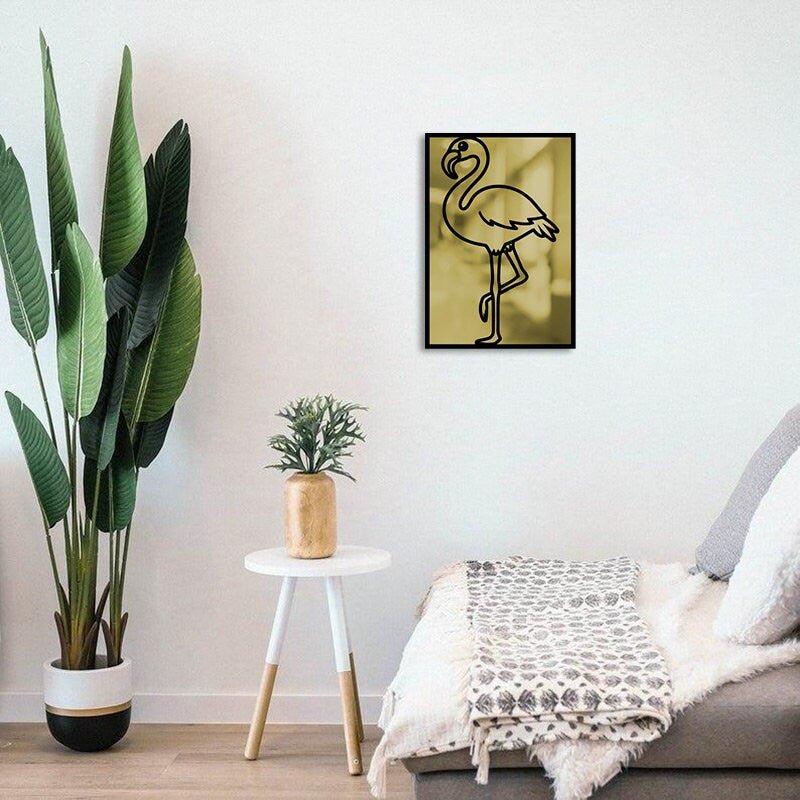 Flamingo Merror Metal Painting
