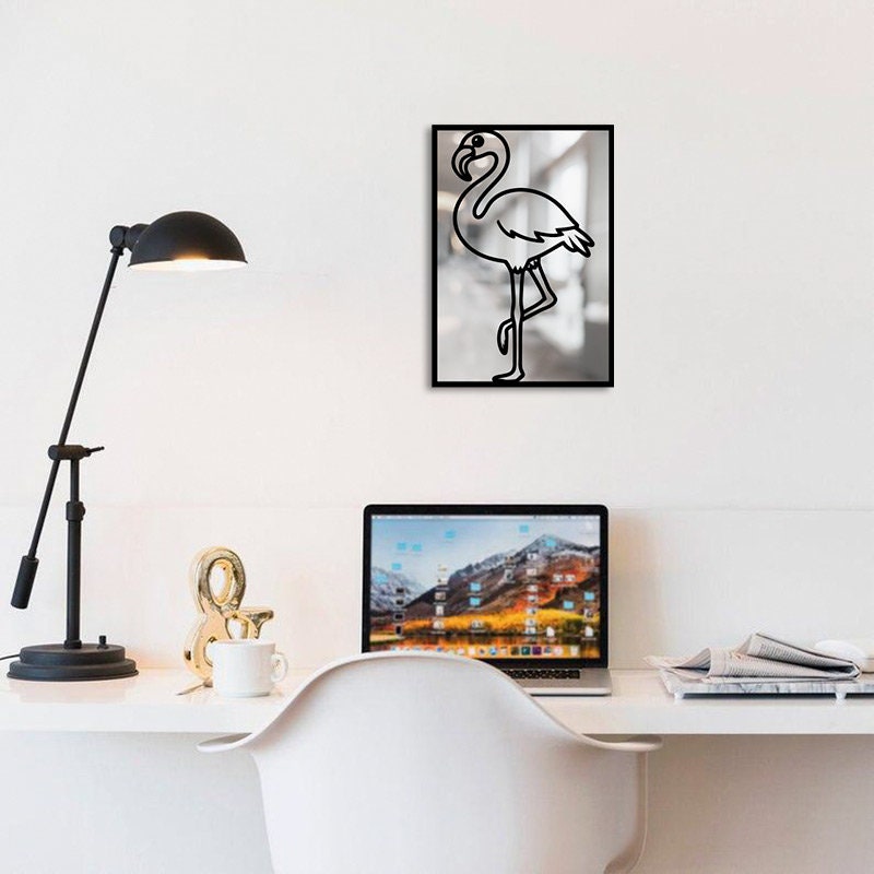 Flamingo Merror Metal Painting