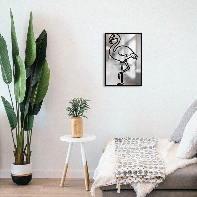 Flamingo Merror Metal Painting