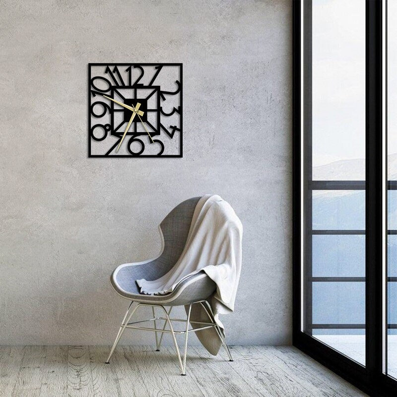 Square Metal Duvar Saati