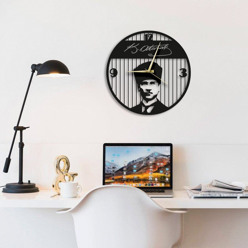 Atatürk Metal Duvar Saati