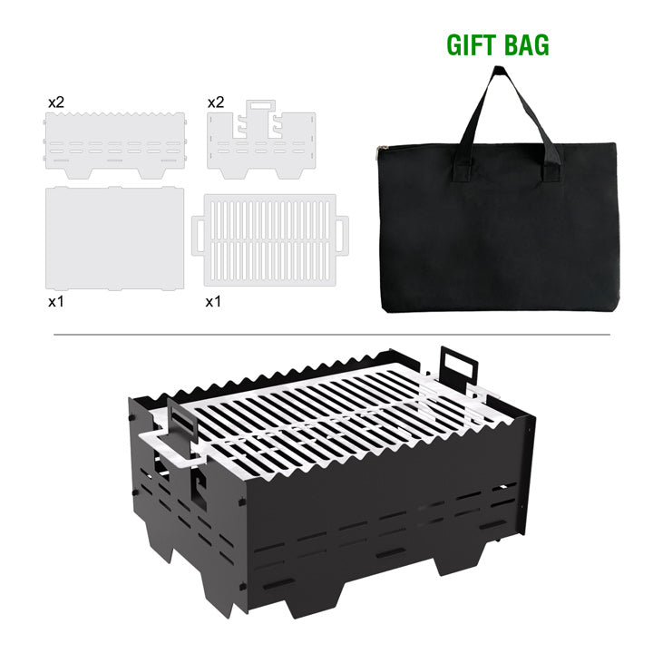 WiseGrill Portatif Taşınabilir Metal Mangal WG4 Çantalı