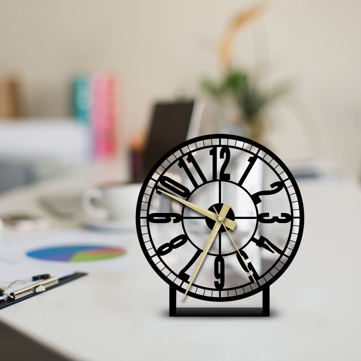 Ottoman Metal Table Clock Merror