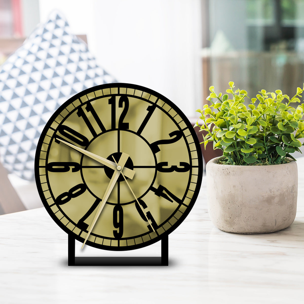 Ottoman Metal Table Clock Merror