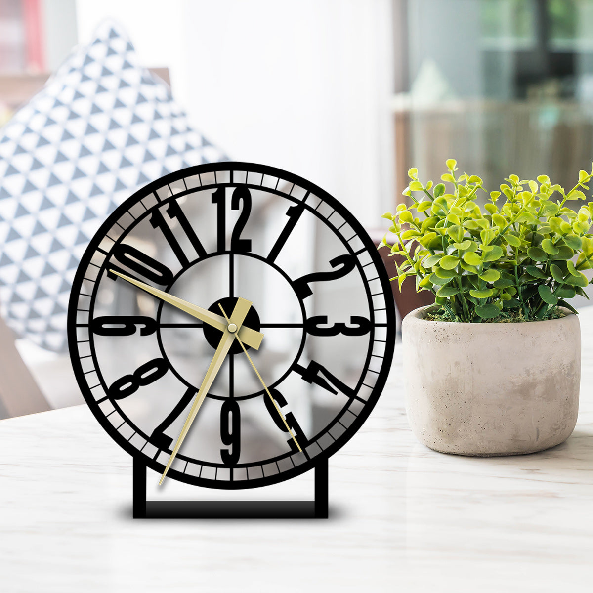 Ottoman Metal Table Clock Merror