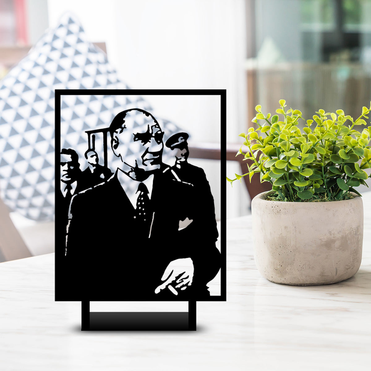 Atatürk V3 Metal Merror Masa Üstü Dekor