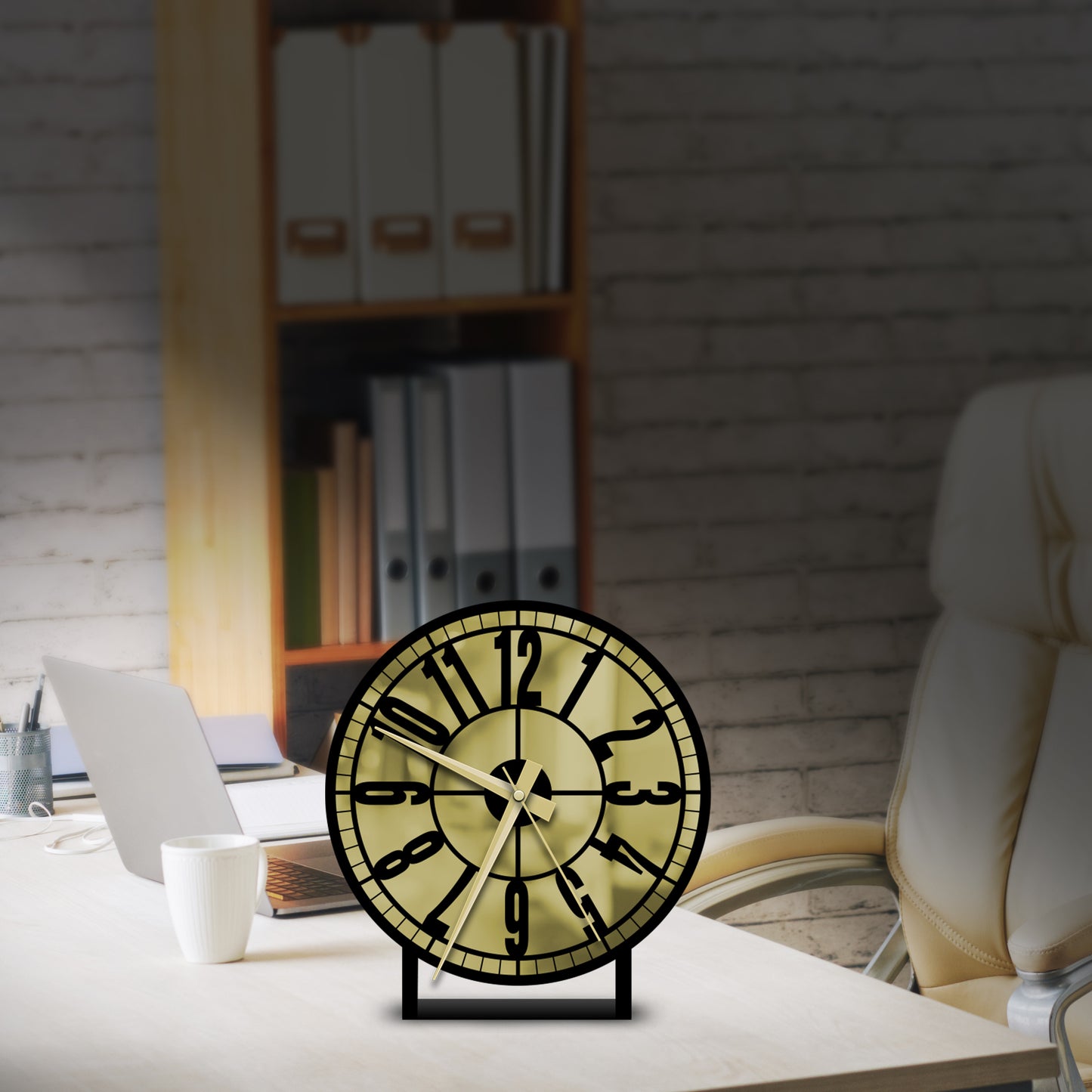 Ottoman Metal Table Clock Merror