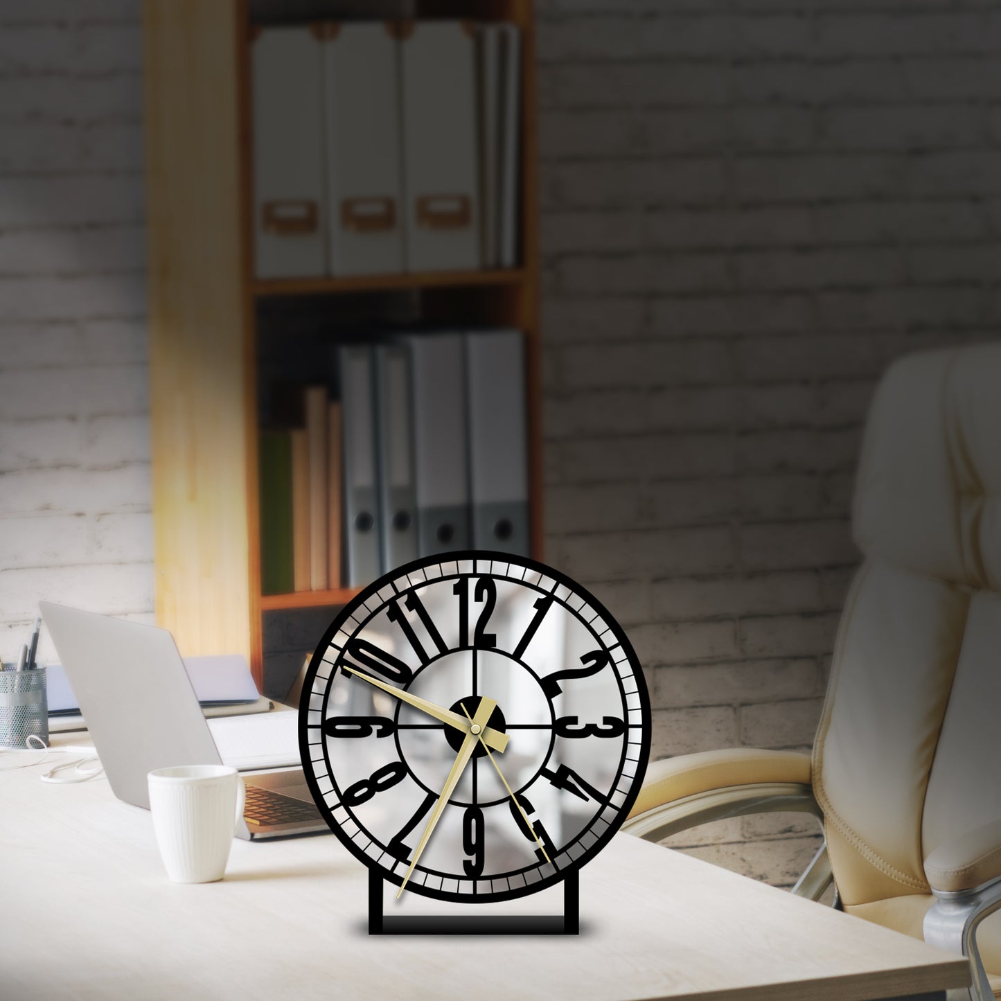Ottoman Metal Table Clock Merror