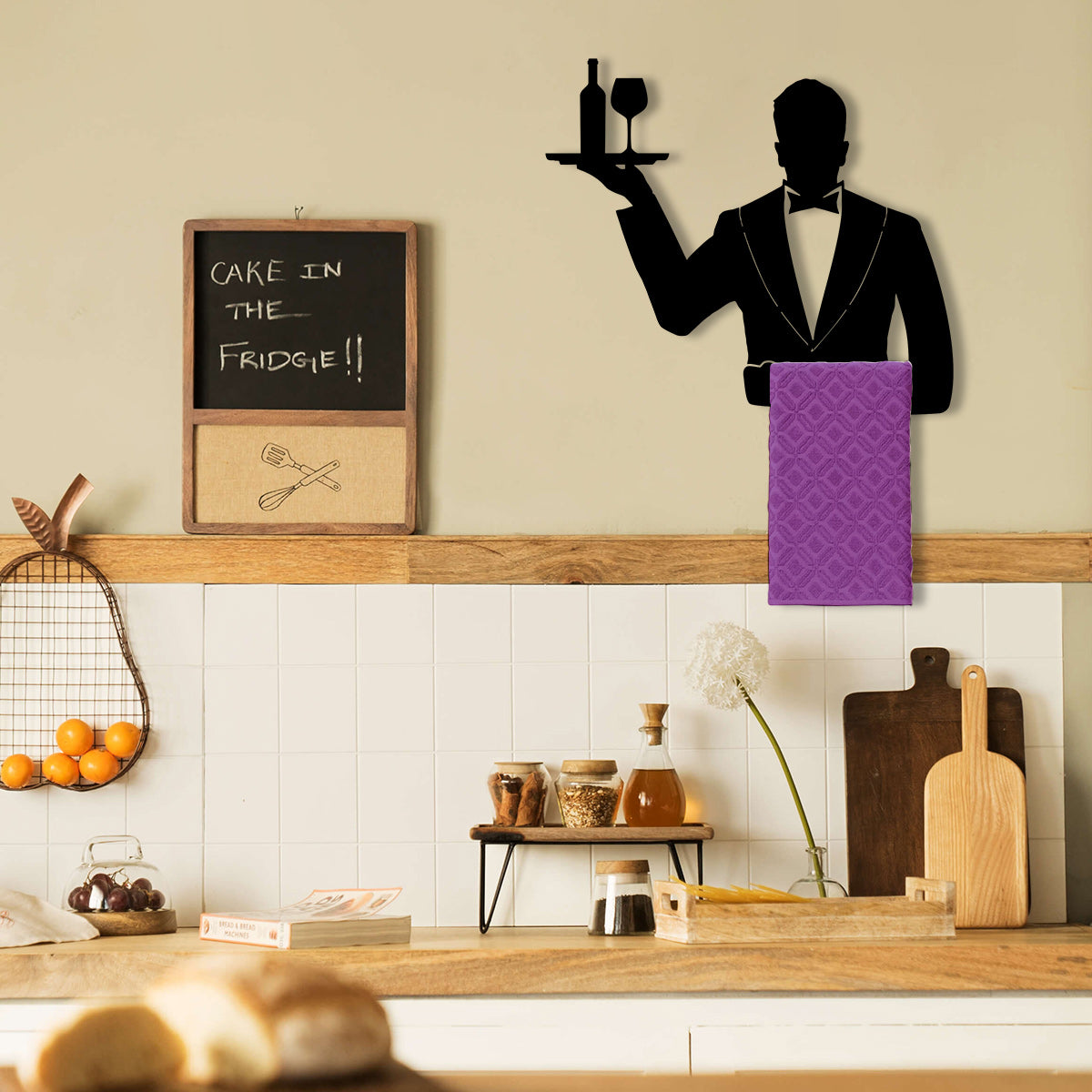 Waiter Metal Kitchen Towel Rack
