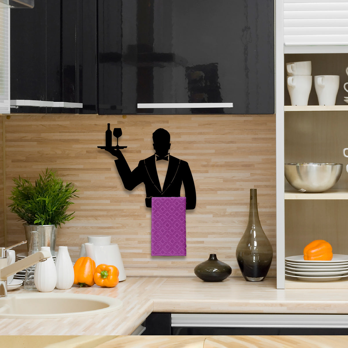 Waiter Metal Kitchen Towel Rack