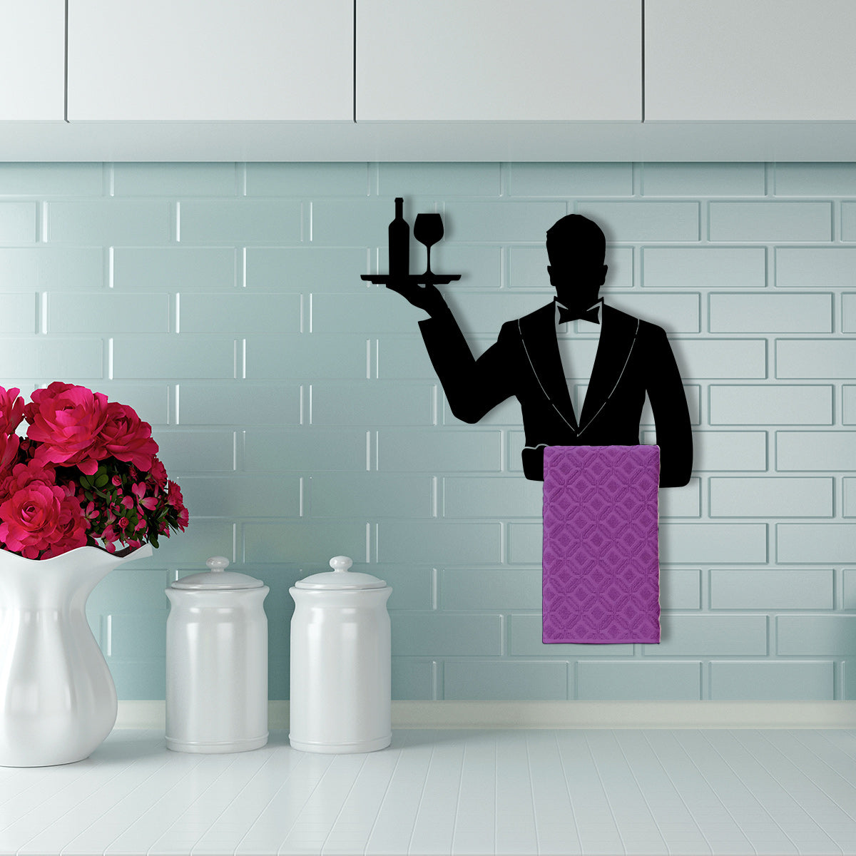 Waiter Metal Kitchen Towel Rack