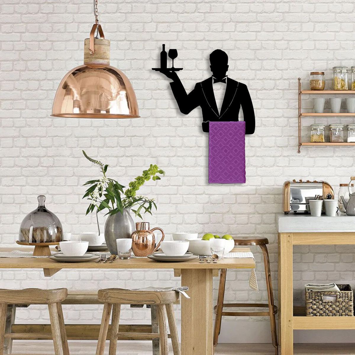 Waiter Metal Kitchen Towel Rack