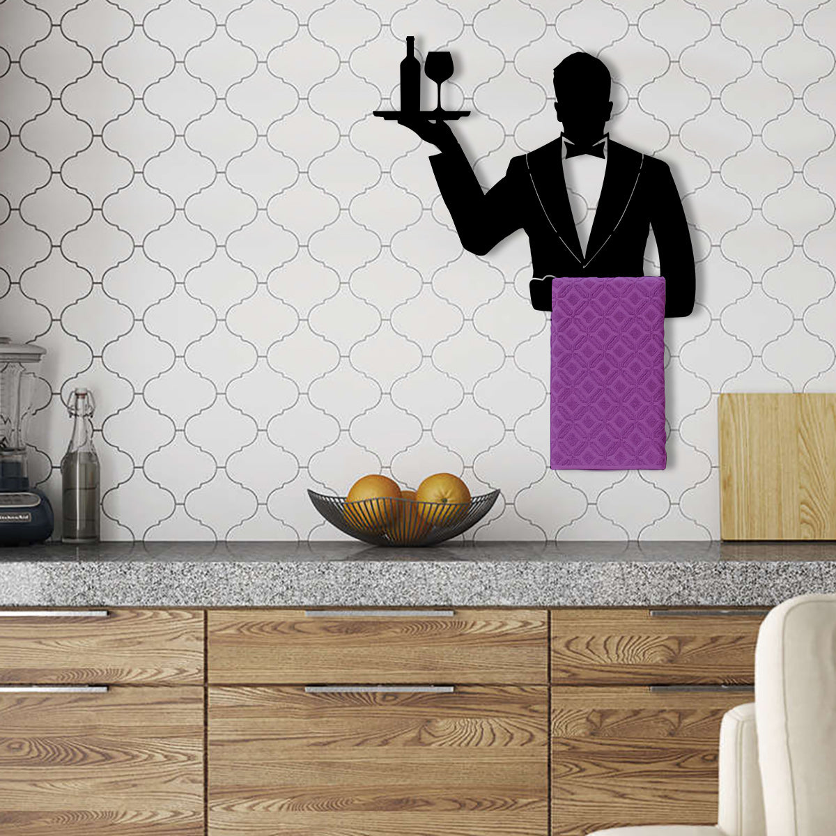 Waiter Metal Kitchen Towel Rack