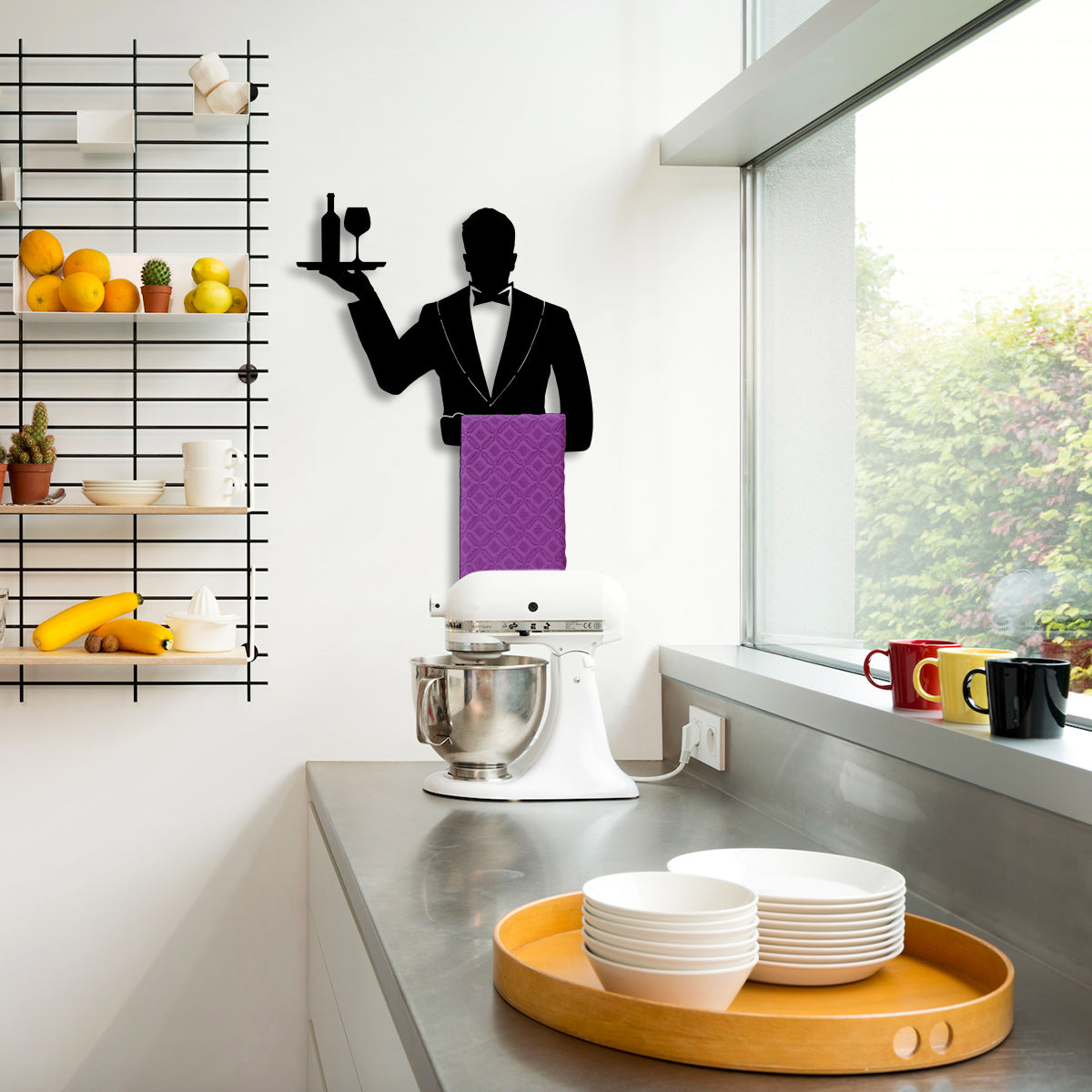 Waiter Metal Kitchen Towel Rack