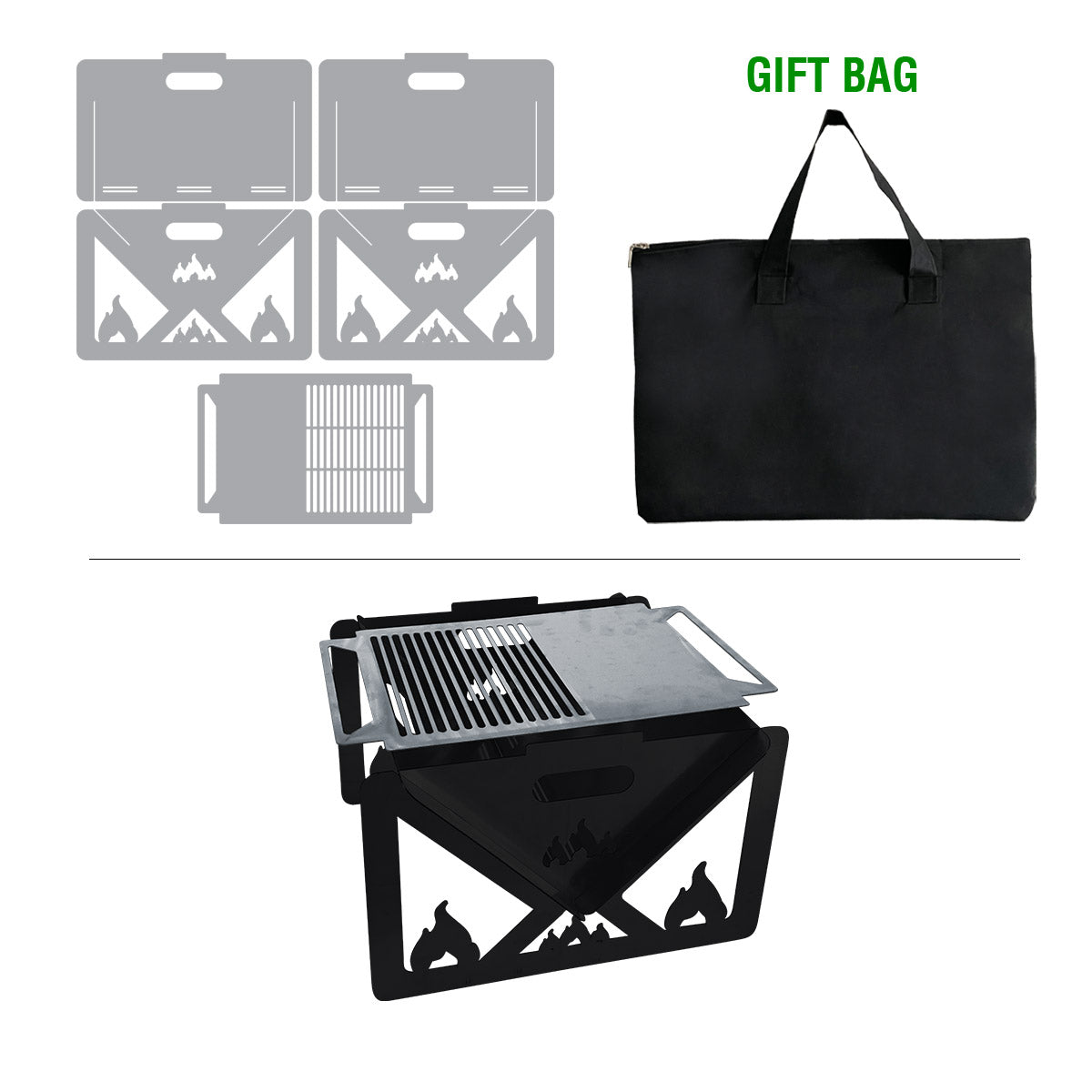 Portable Metal BBQ V2 With Bag Gift