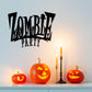 Zombie Party Halloween Metal Wall Art Led Option