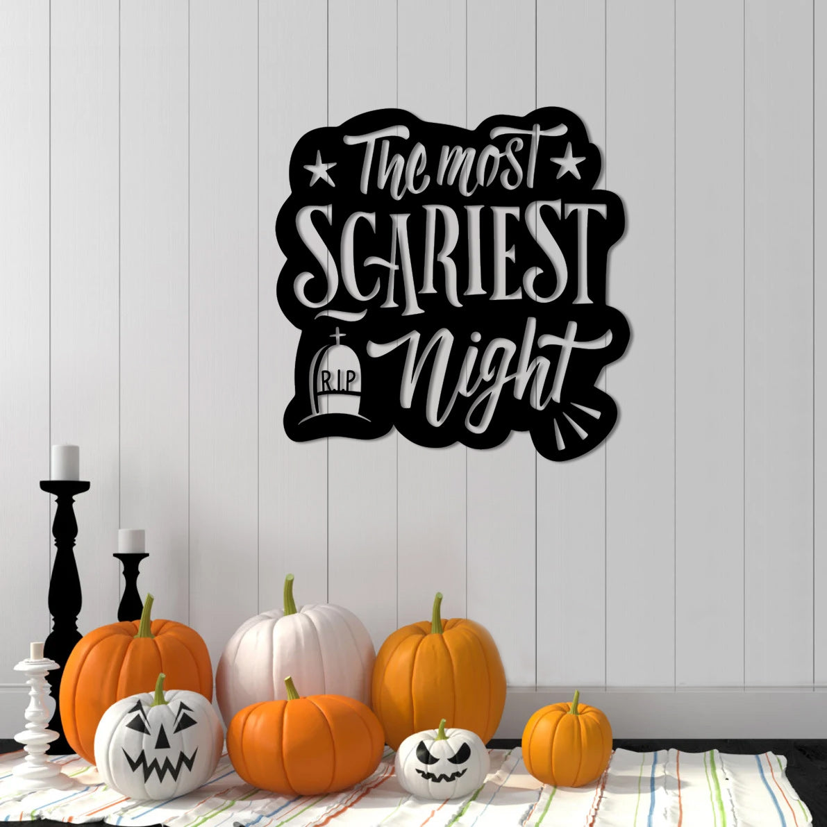 The Most Scariest Night Metal Wall Art LED Options