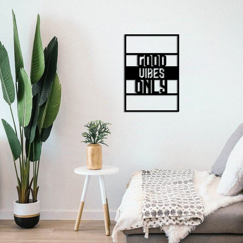 Good Vibes Only Metal Wall Decor