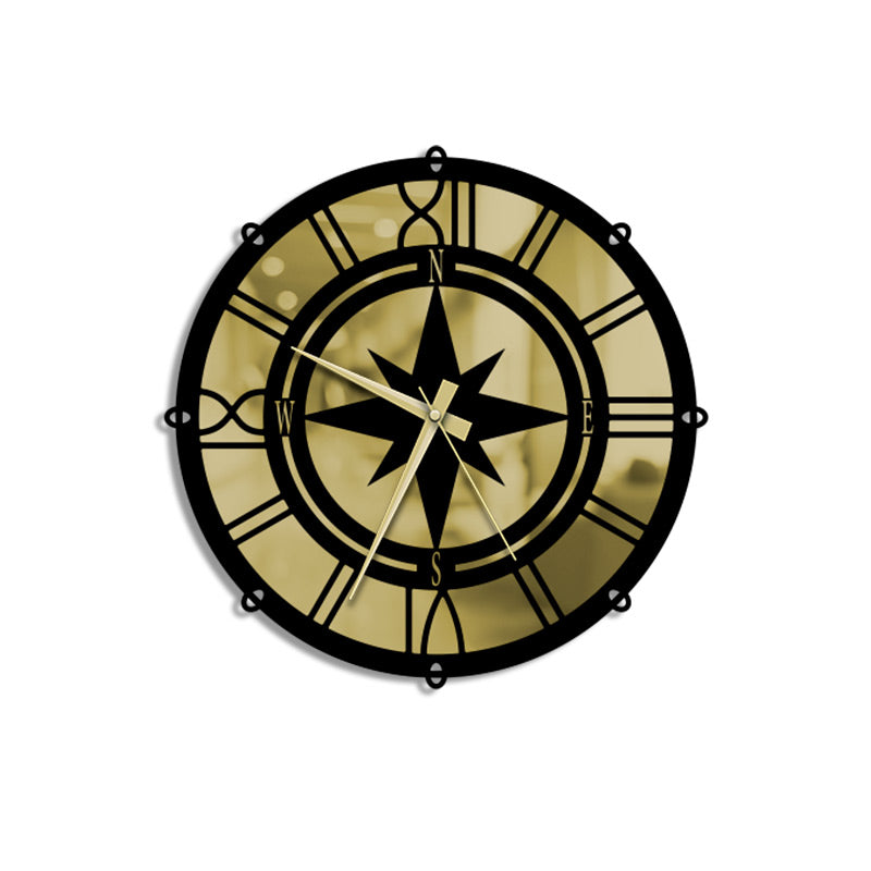 Merror Compass Metal Wall Clock