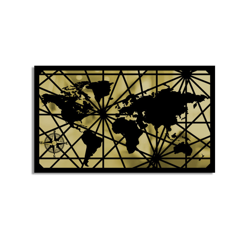 Merror Metal & Mirror World Map