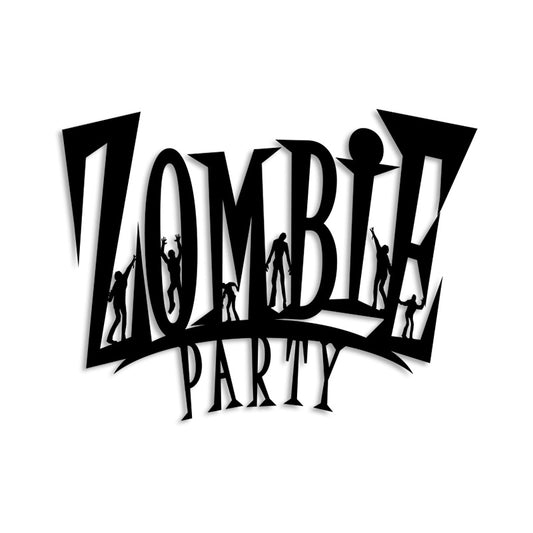 Zombie Parti Halloween Metal Duvar Dekoru