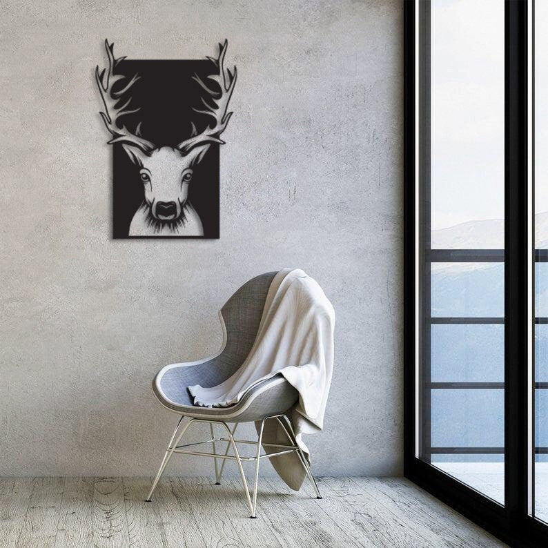 Deer v3 Handmade Metal Wall Art