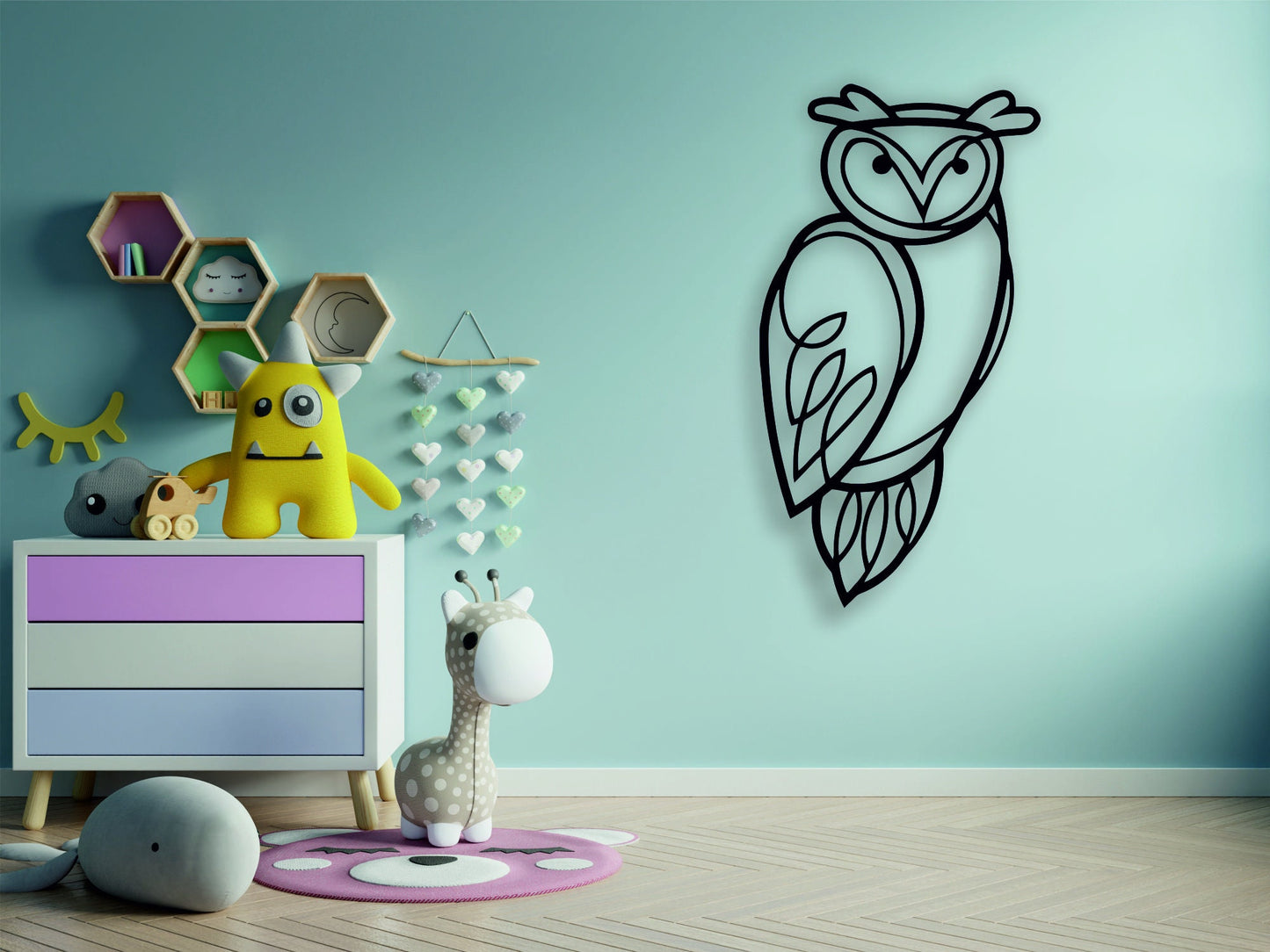 Owls Wall Metal Art