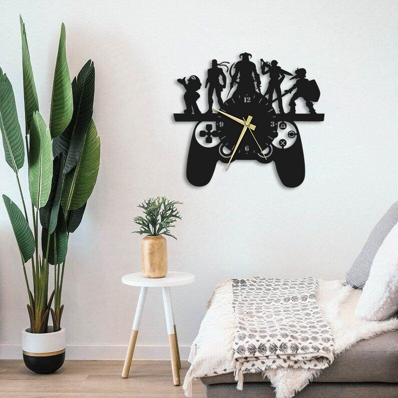 Game Console Metal Wall Clock