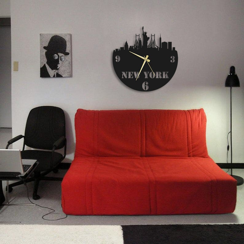 New York Metal Wall Clock