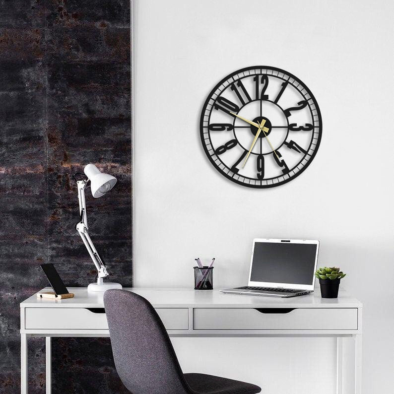 Ottoman Metal Wall Clock