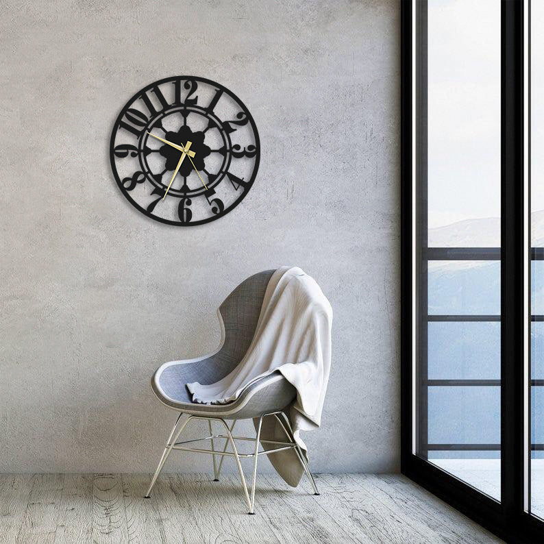 Flower Metal Wall Clock