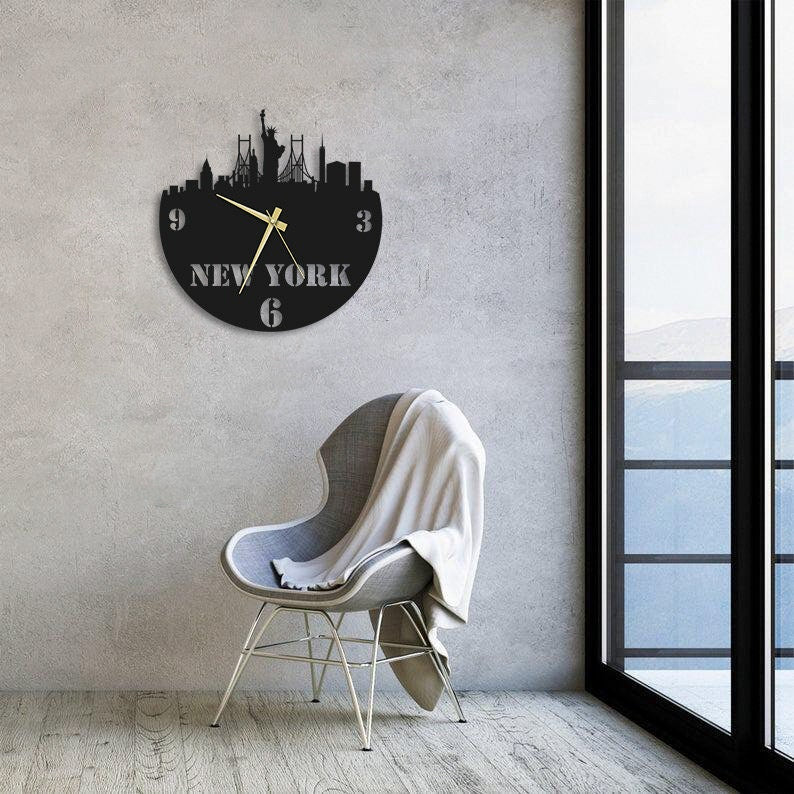 New York Metal Wall Clock