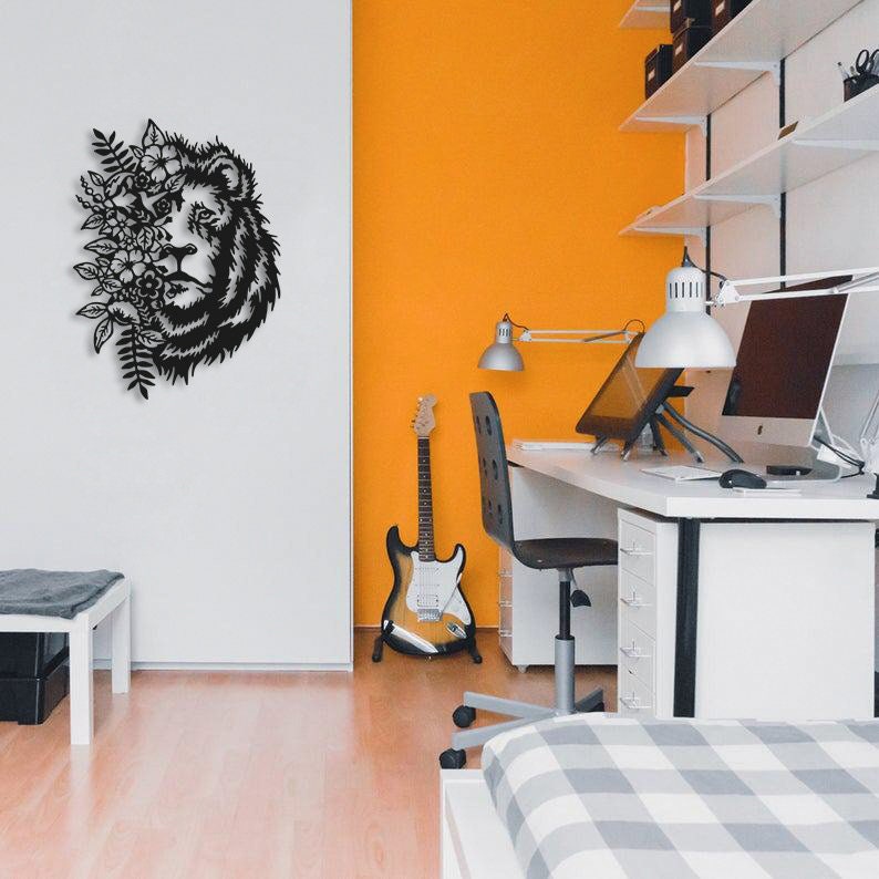 Lion V3 Metal Wall Painting