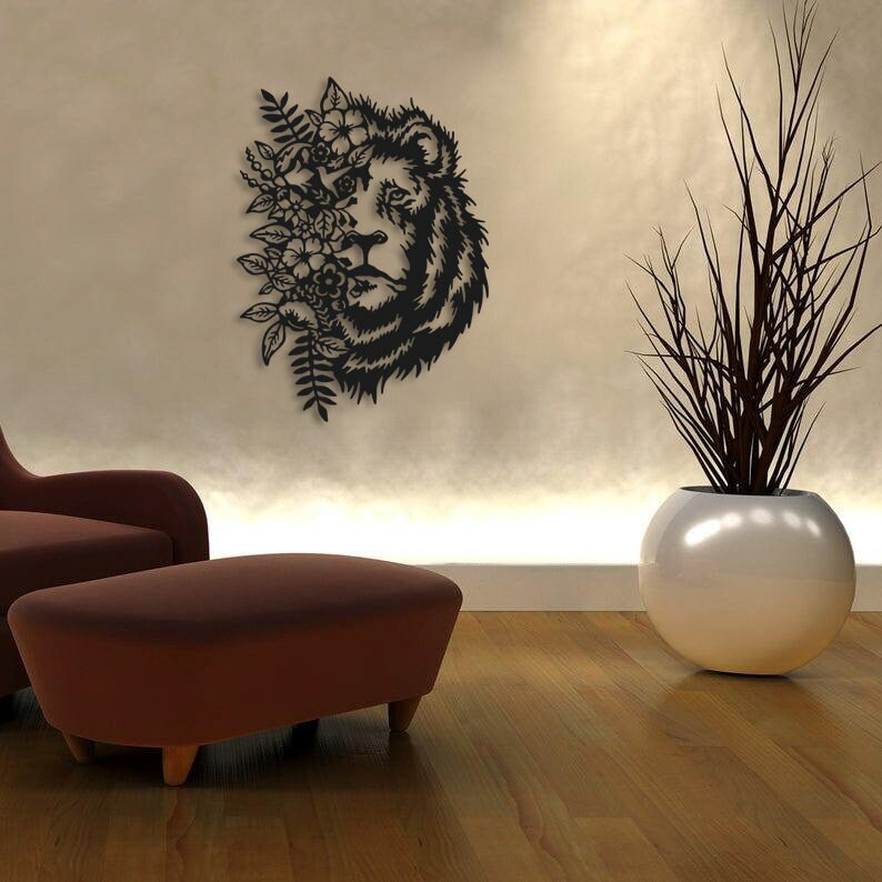 Lion V3 Metal Wall Painting