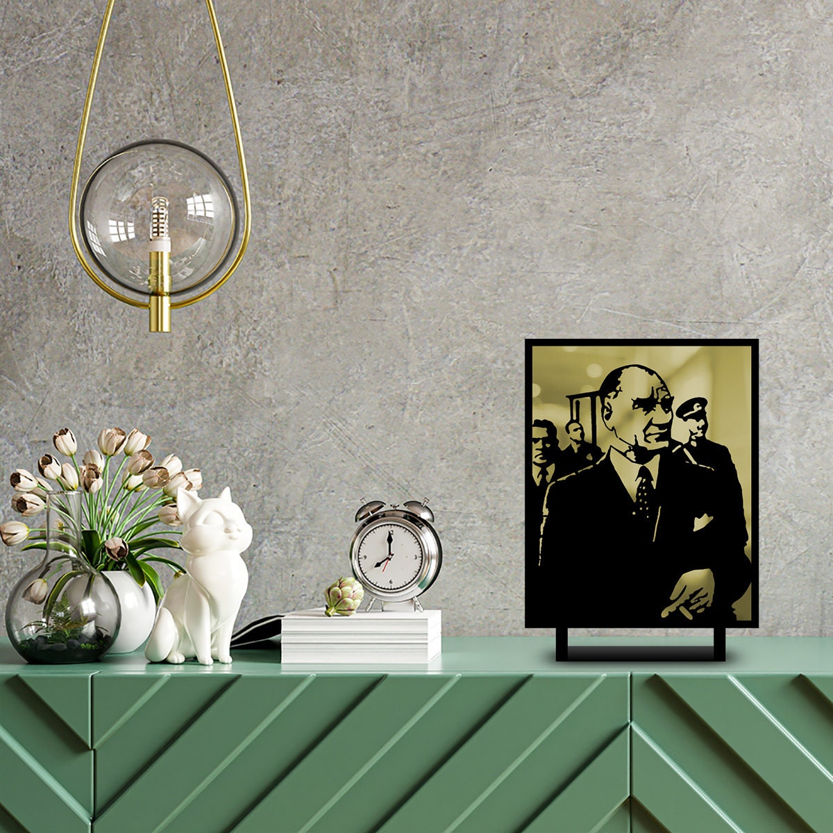 Atatürk V3 Metal Merror Desk Decor