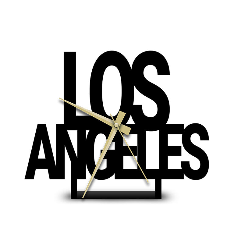Los Angeles Metal Desk Clock