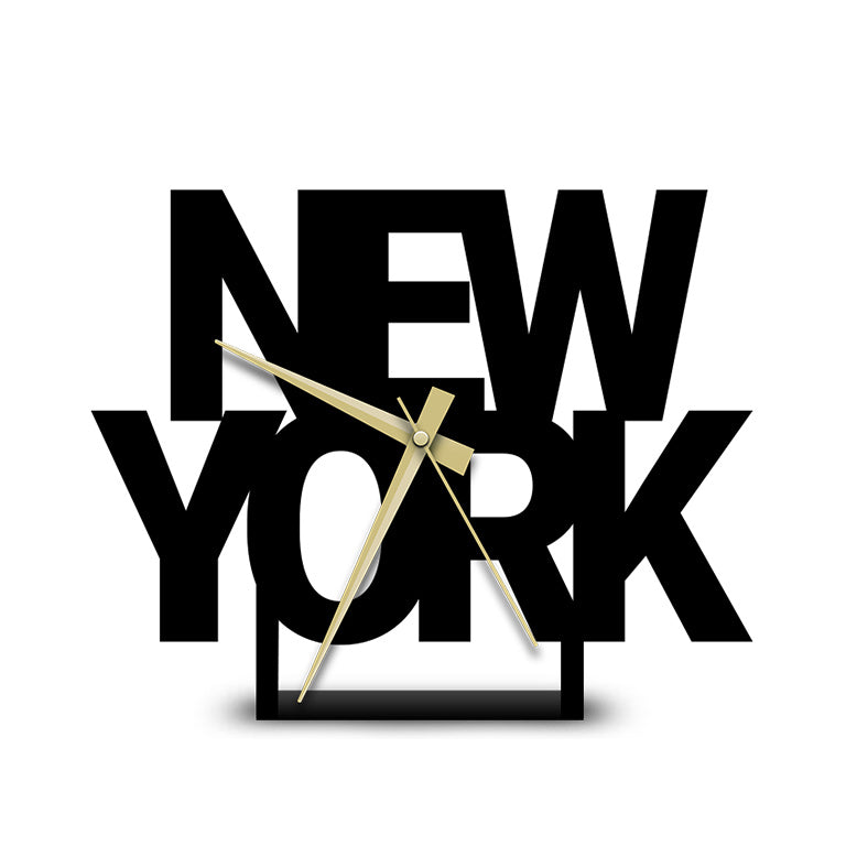New York Metal Desk Clock