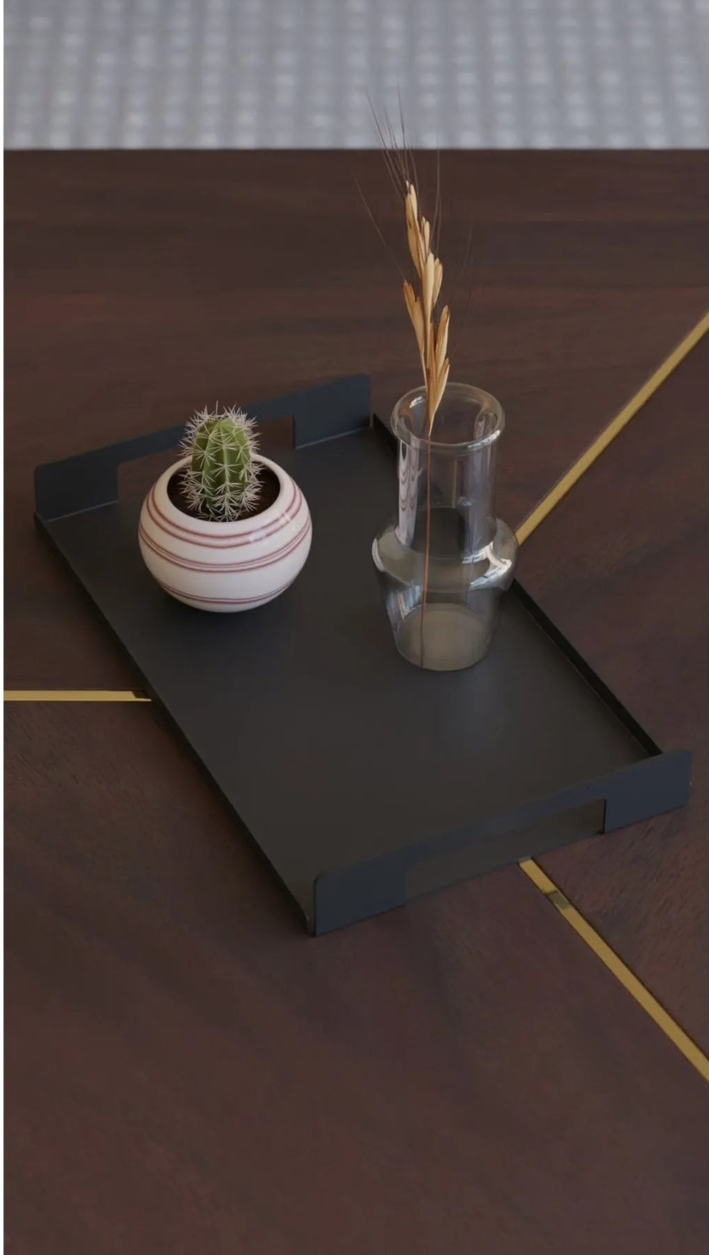 Minimalist Dekoratif Metal Tepsi, Sunum Tepsisi