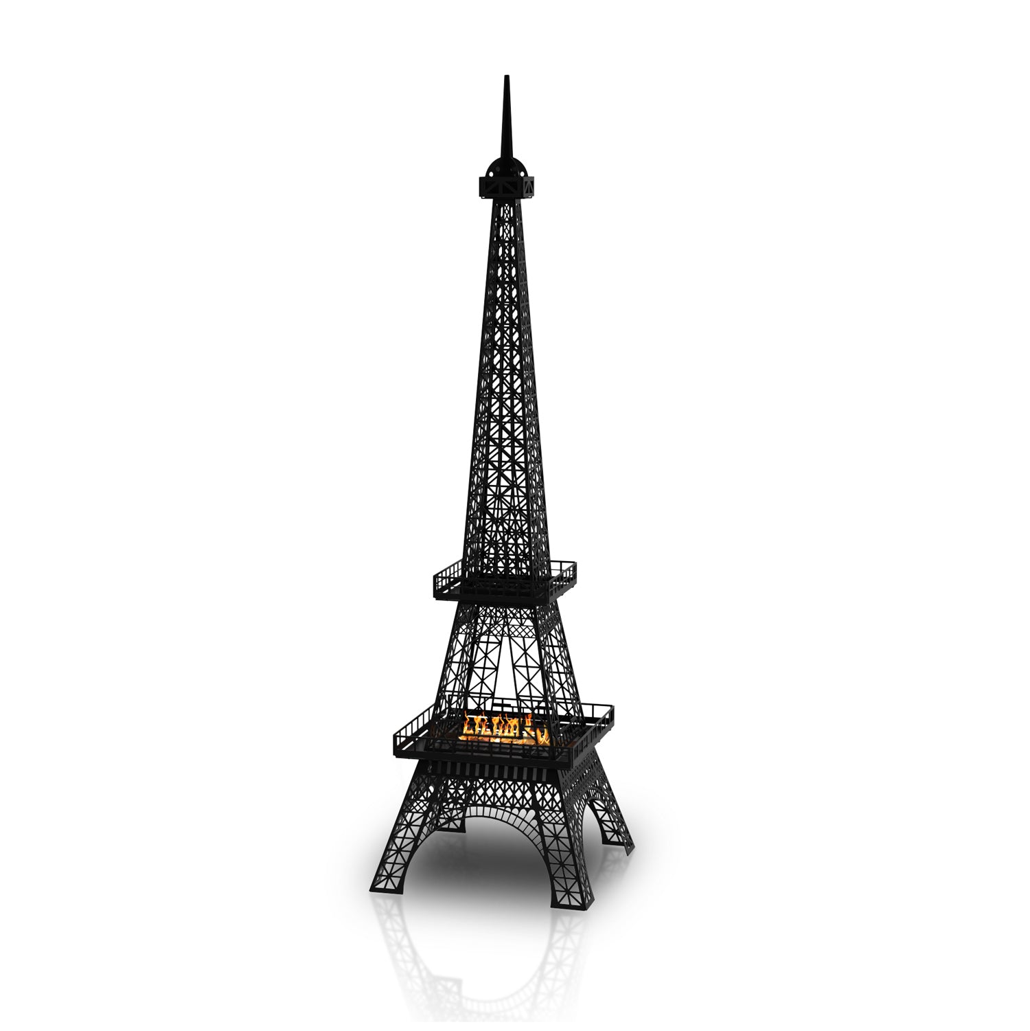 Paris Eyfel Kulesi Bacasız Şömine Metal 140CM