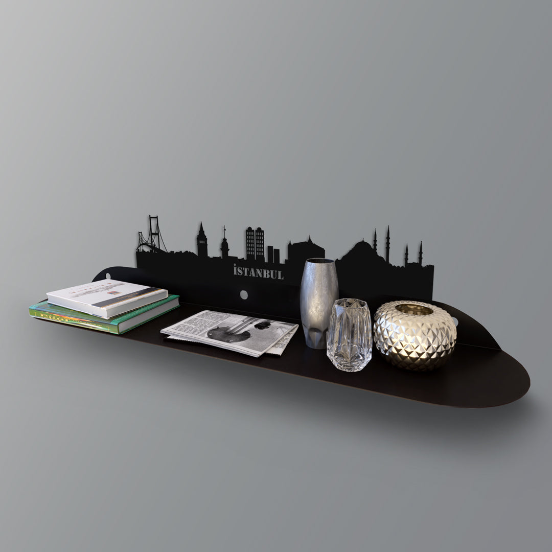 İstanbul Metal Duvar Rafı