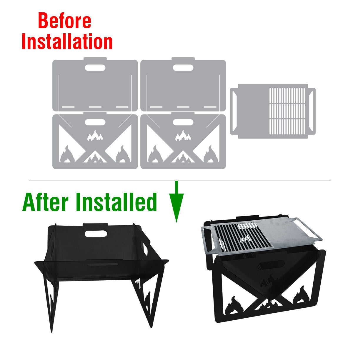 WiseGrill Portatif Taşınabilir Metal Mangal WG2 Çantalı