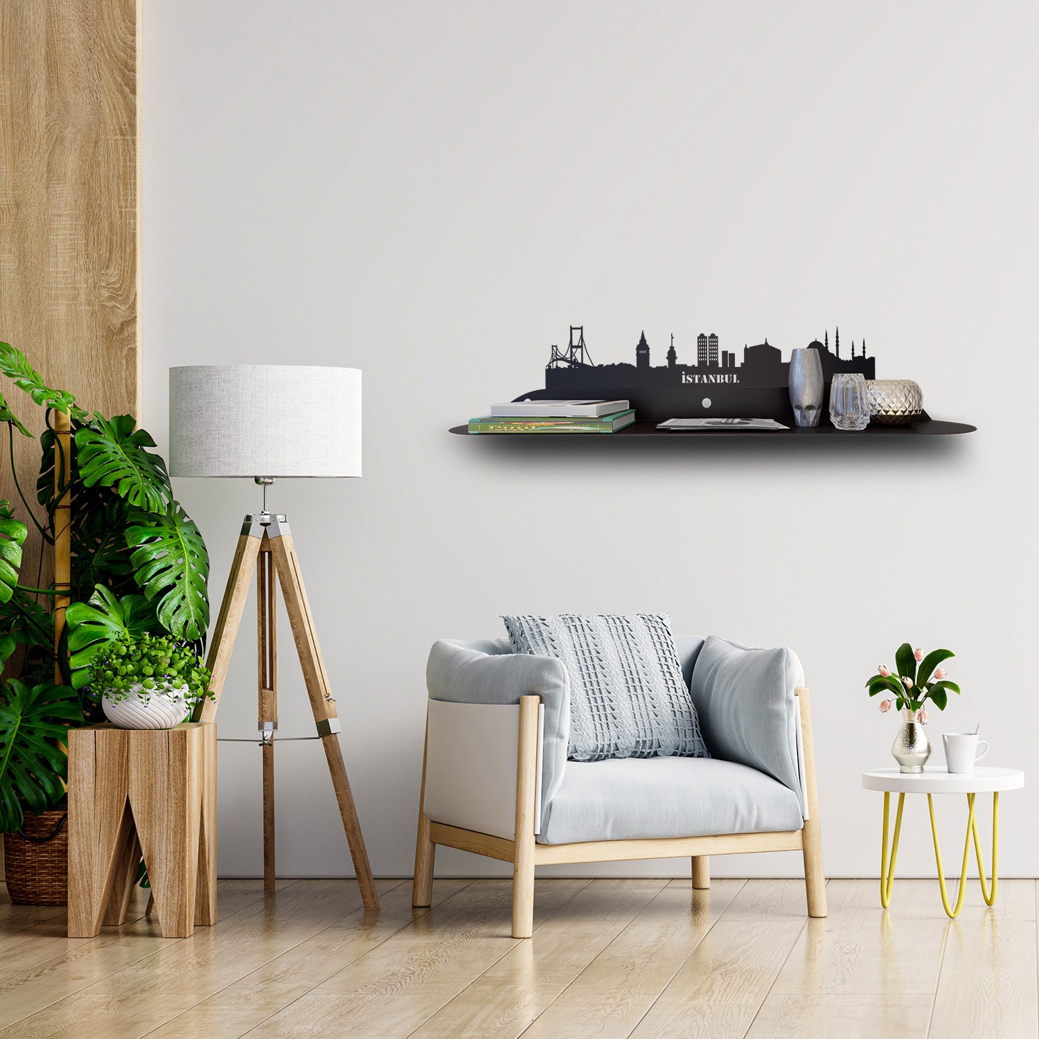 İstanbul Metal Duvar Rafı