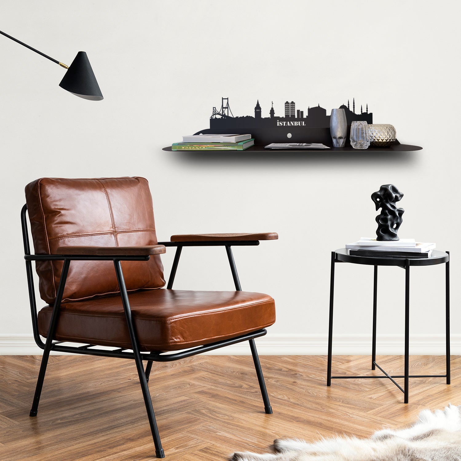 İstanbul Metal Duvar Rafı