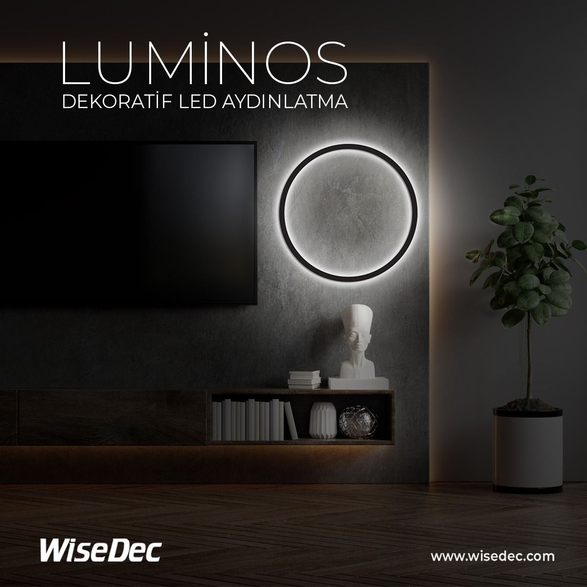 WiseDec Luminos LED Aydınlatma Halkası Metal