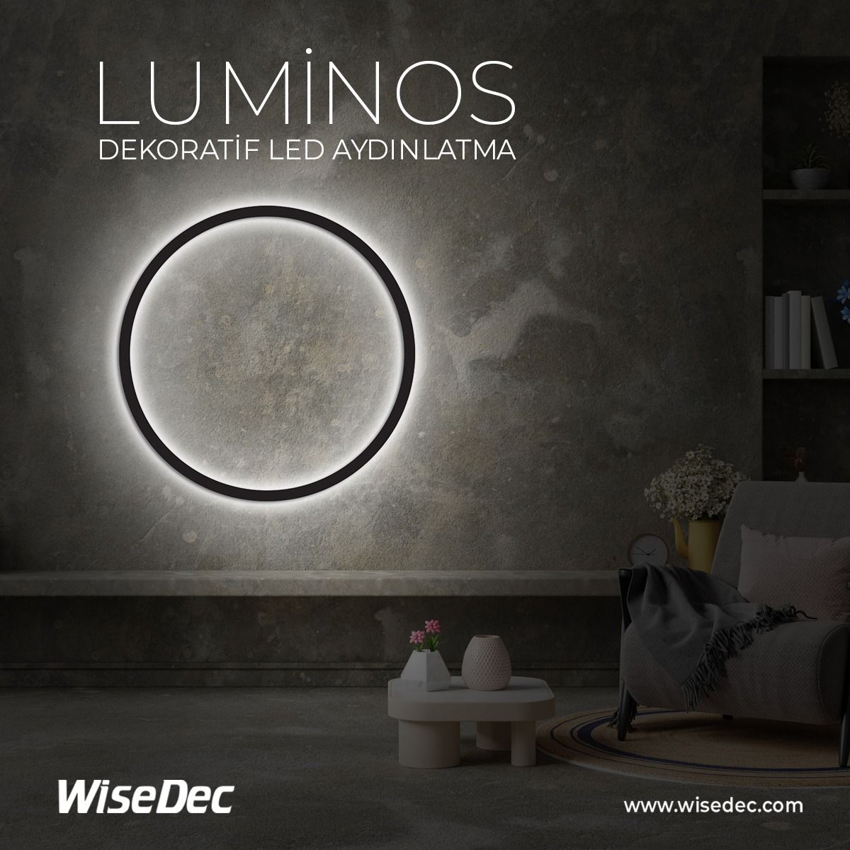 WiseDec Luminos LED Aydınlatma Halkası Metal