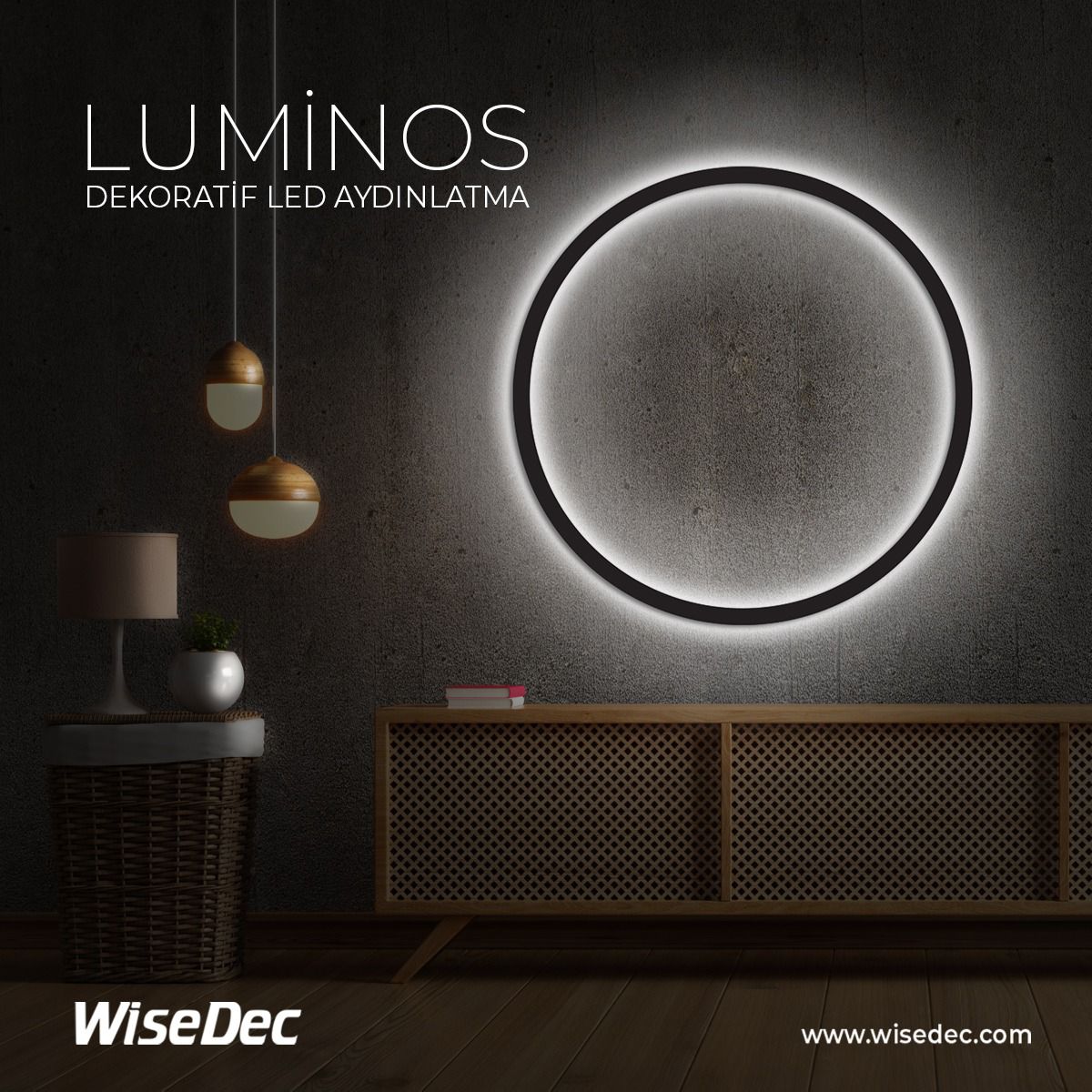 WiseDec Luminos LED Aydınlatma Halkası Metal