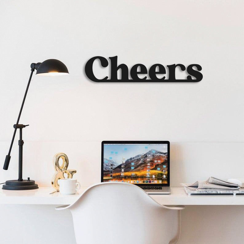 Cheers Metal Duvar Yazısı